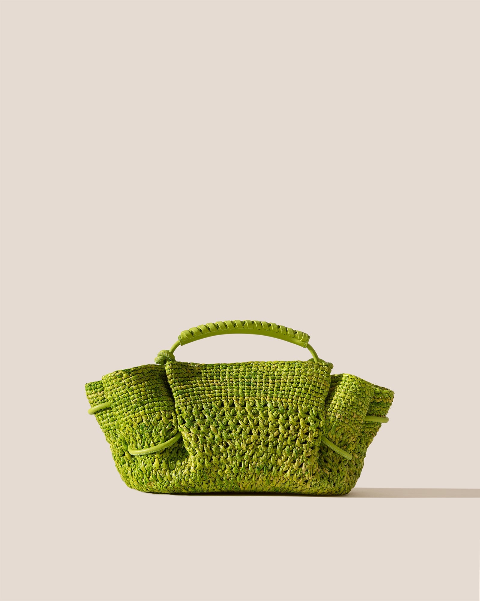 ARTA MINI CROCHET RAFFIA - Pleated Crossbody Bag - Hereu Women