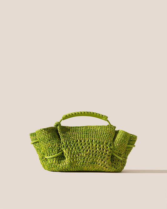 ARTA MINI CROCHET RAFFIA - Pleated Crossbody Bag - Hereu Women