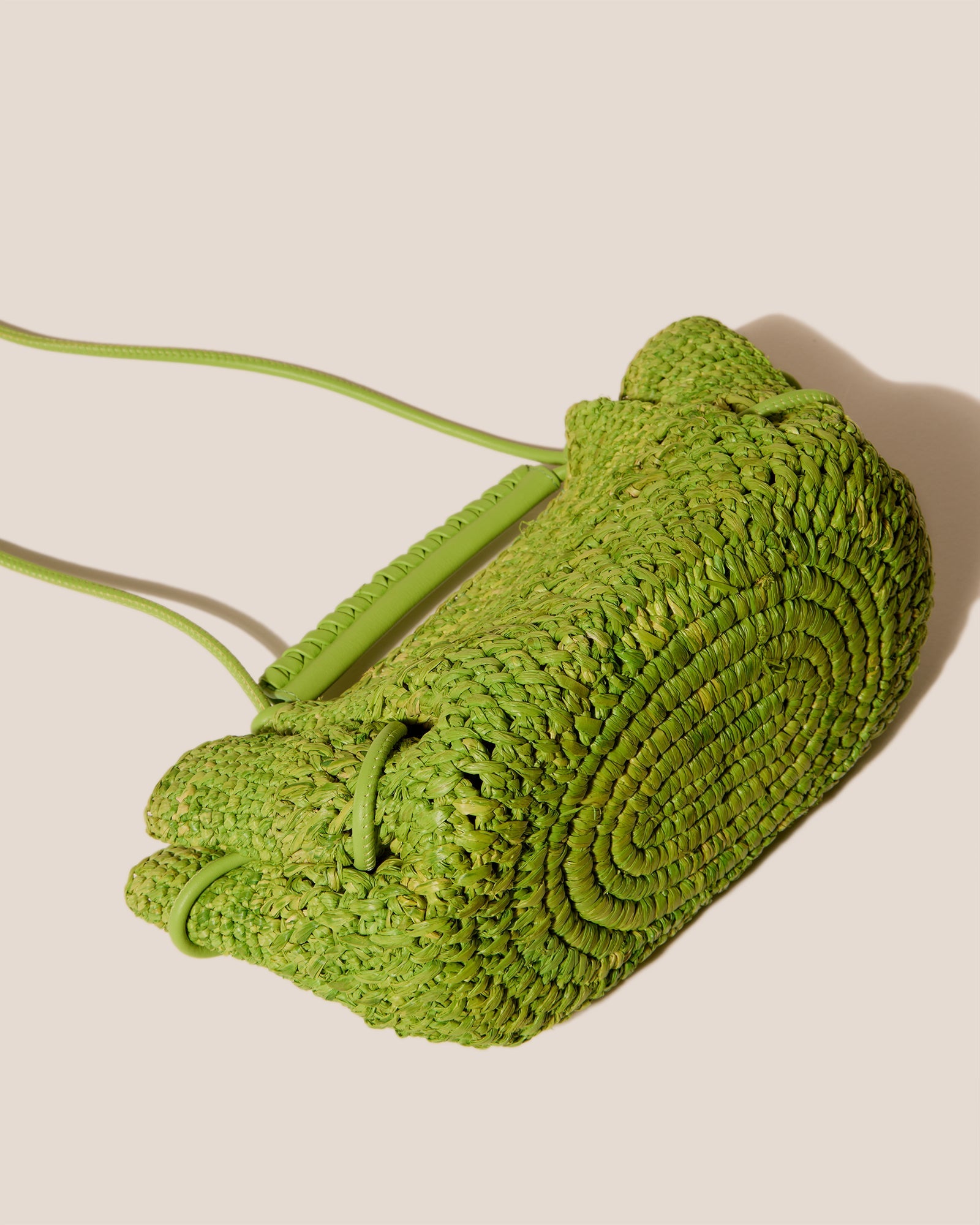 ARTA MINI CROCHET RAFFIA - Pleated Crossbody Bag - Hereu Women