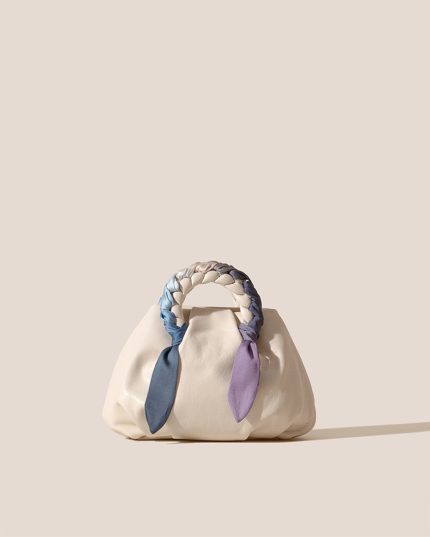 BOMBON FOULARD - Plaited-handle Leather Handbag - Hereu Women