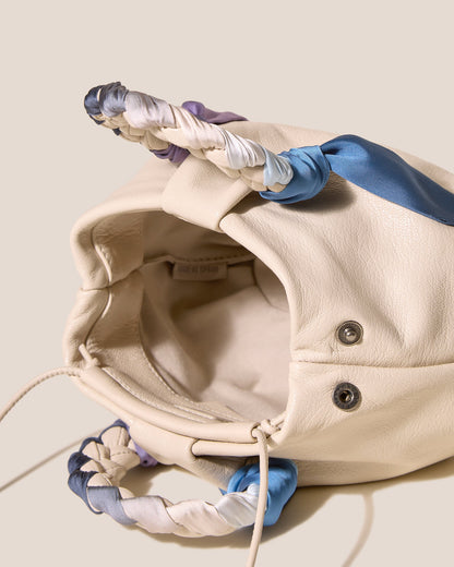 BOMBON FOULARD - Plaited-handle Leather Handbag - Hereu Women