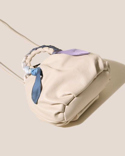 BOMBON FOULARD - Plaited-handle Leather Handbag - Hereu Women
