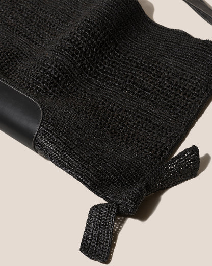 CADOR - Slouchy Crocheted Raffia Shoulder Bag - Hereu Women