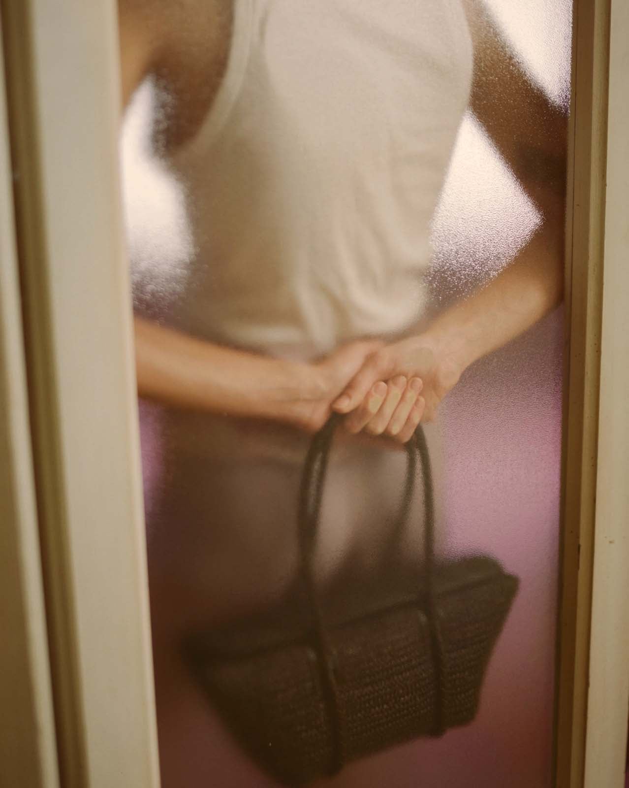 FORNA RAFFIA - Leather Framed Shoulder Bag - Hereu Women