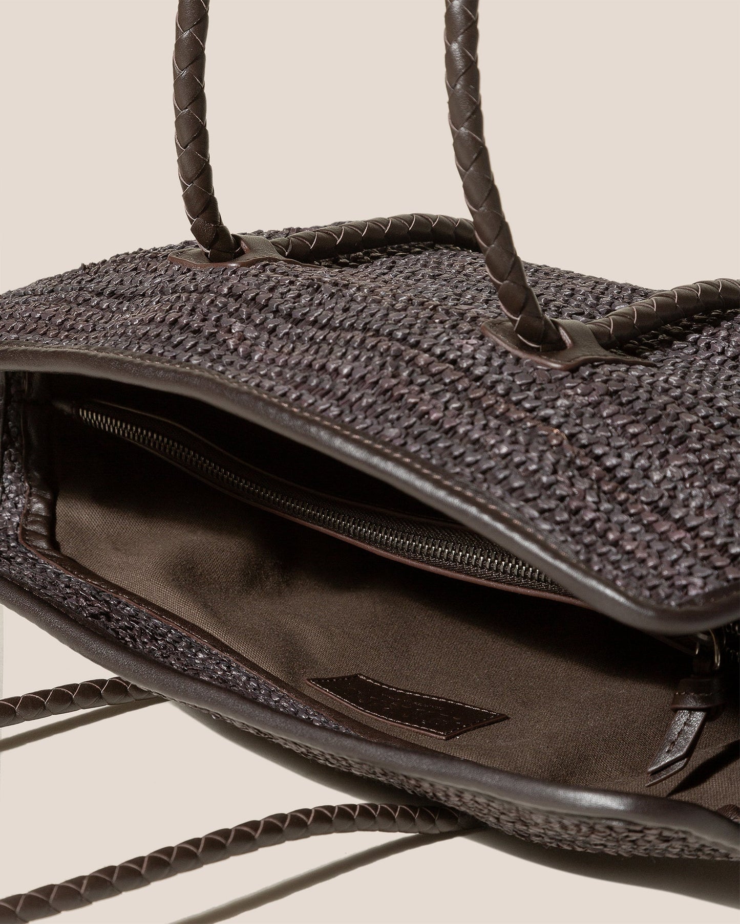 FORNA RAFFIA - Leather Framed Shoulder Bag - Hereu Women