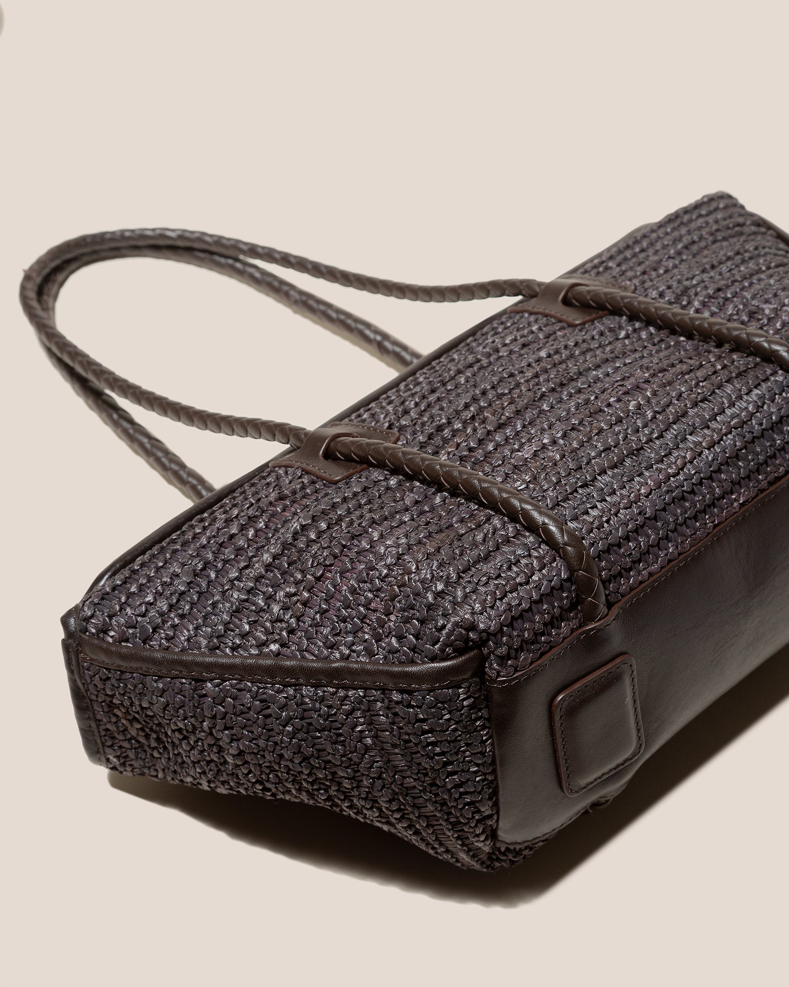 FORNA RAFFIA - Leather Framed Shoulder Bag - Hereu Women