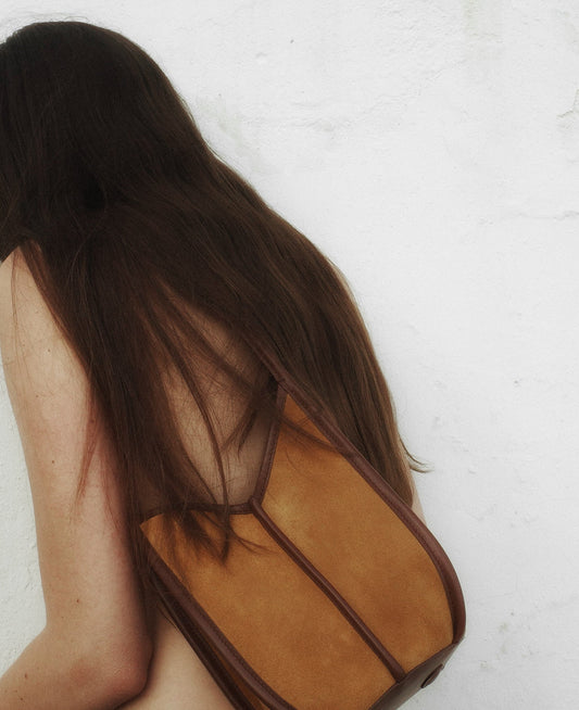 CALELLA BUCKET SUEDE - Leather-trimmed Shoulder Bag - Hereu Women