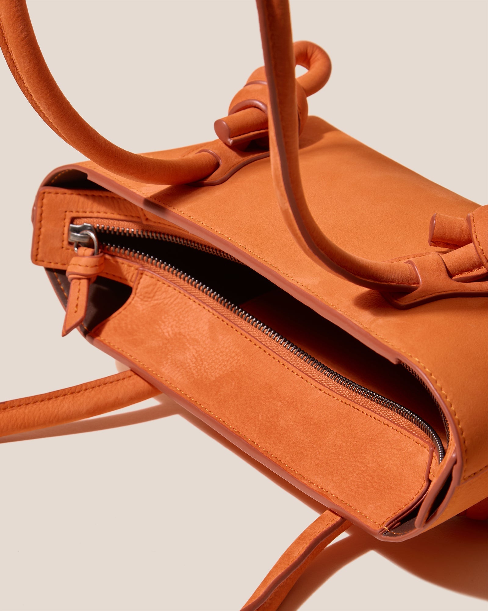 FLECA MINI SHOULDER NUBUCK - Knotted-handle Shoulder Bag - Hereu Women