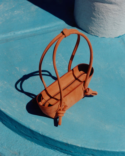 FLECA MINI SHOULDER NUBUCK - Knotted-handle Shoulder Bag - Hereu Women