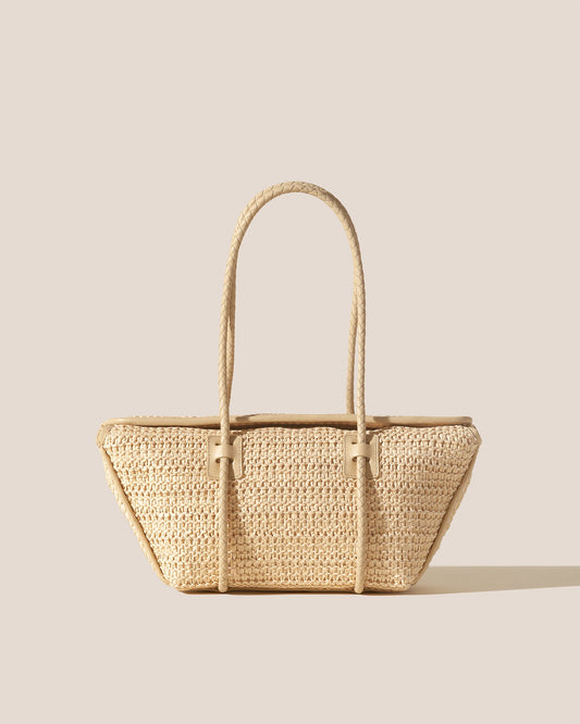 FORNA RAFFIA - Leather Framed Shoulder Bag - Hereu Women