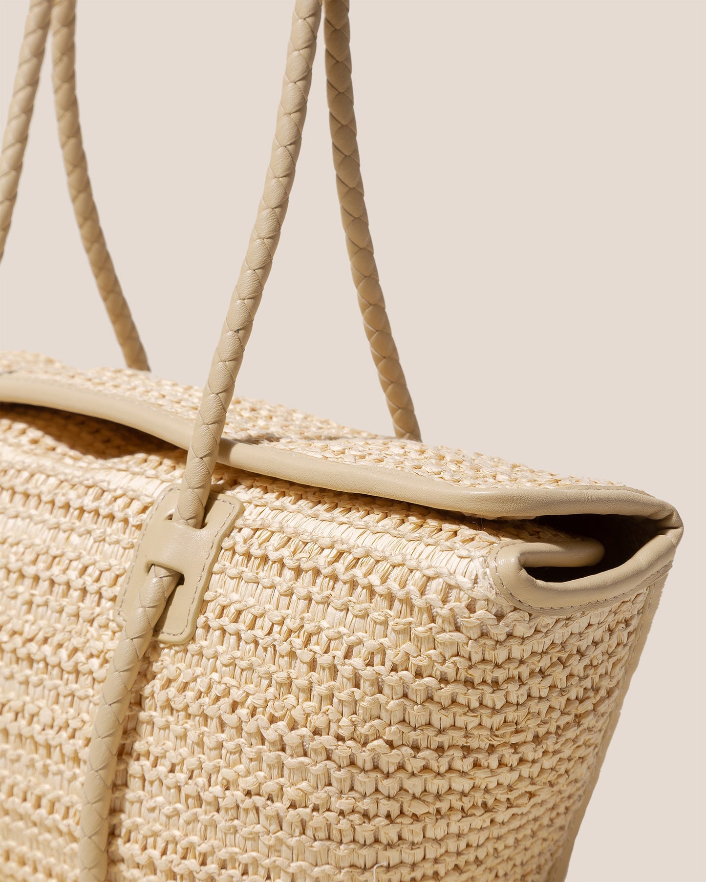FORNA RAFFIA - Leather Framed Shoulder Bag - Hereu Women