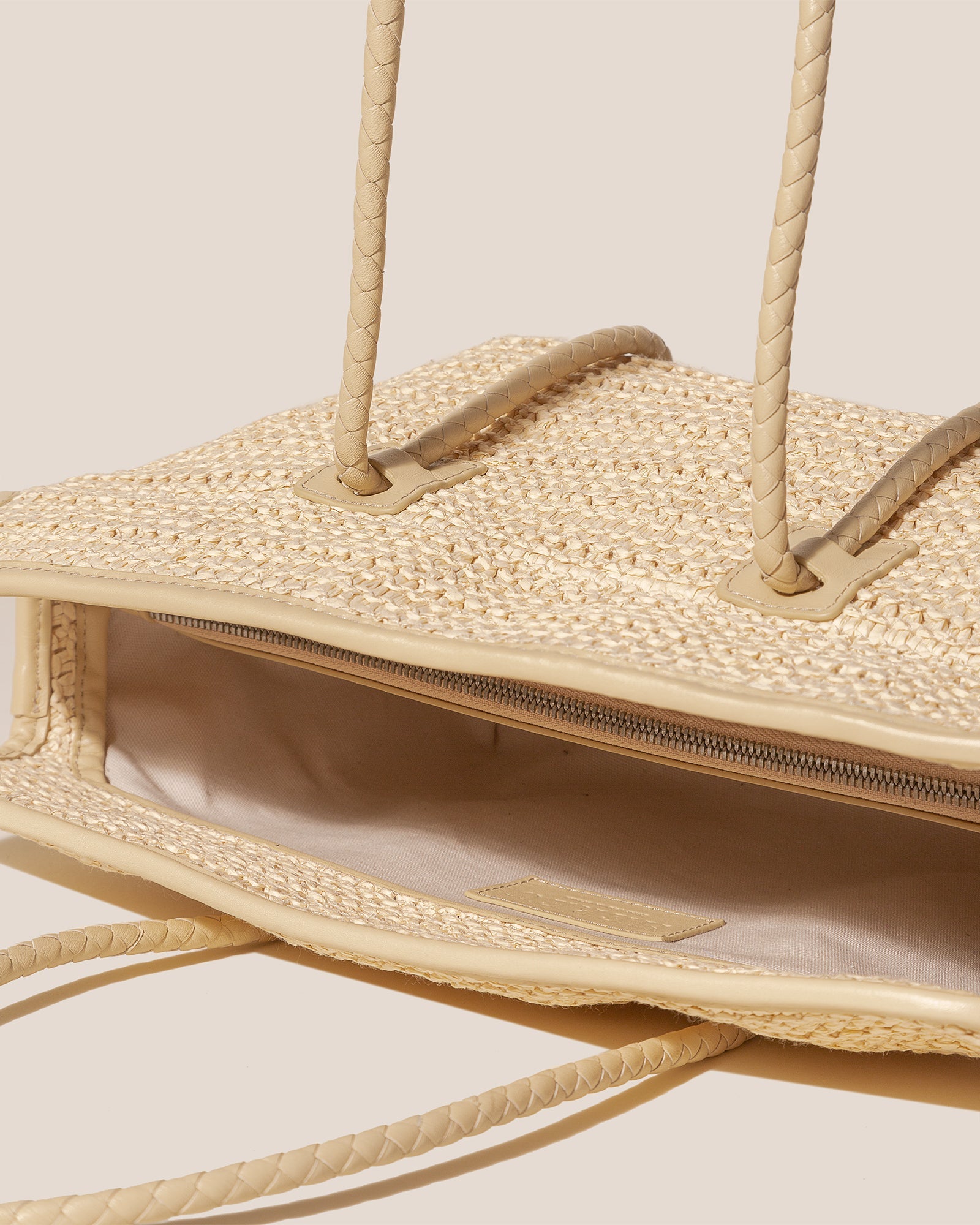 FORNA RAFFIA - Leather Framed Shoulder Bag - Hereu Women