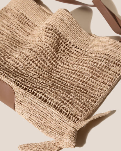 CADOR RAFFIA MESH - Slouchy Shoulder Bag - Hereu Women