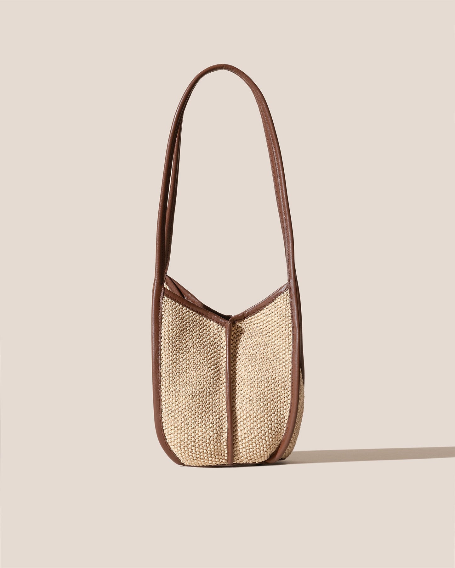 CALELLA BUCKET SOFT RAFFIA - Leather-trimmed Shoulder Bag - Hereu Women