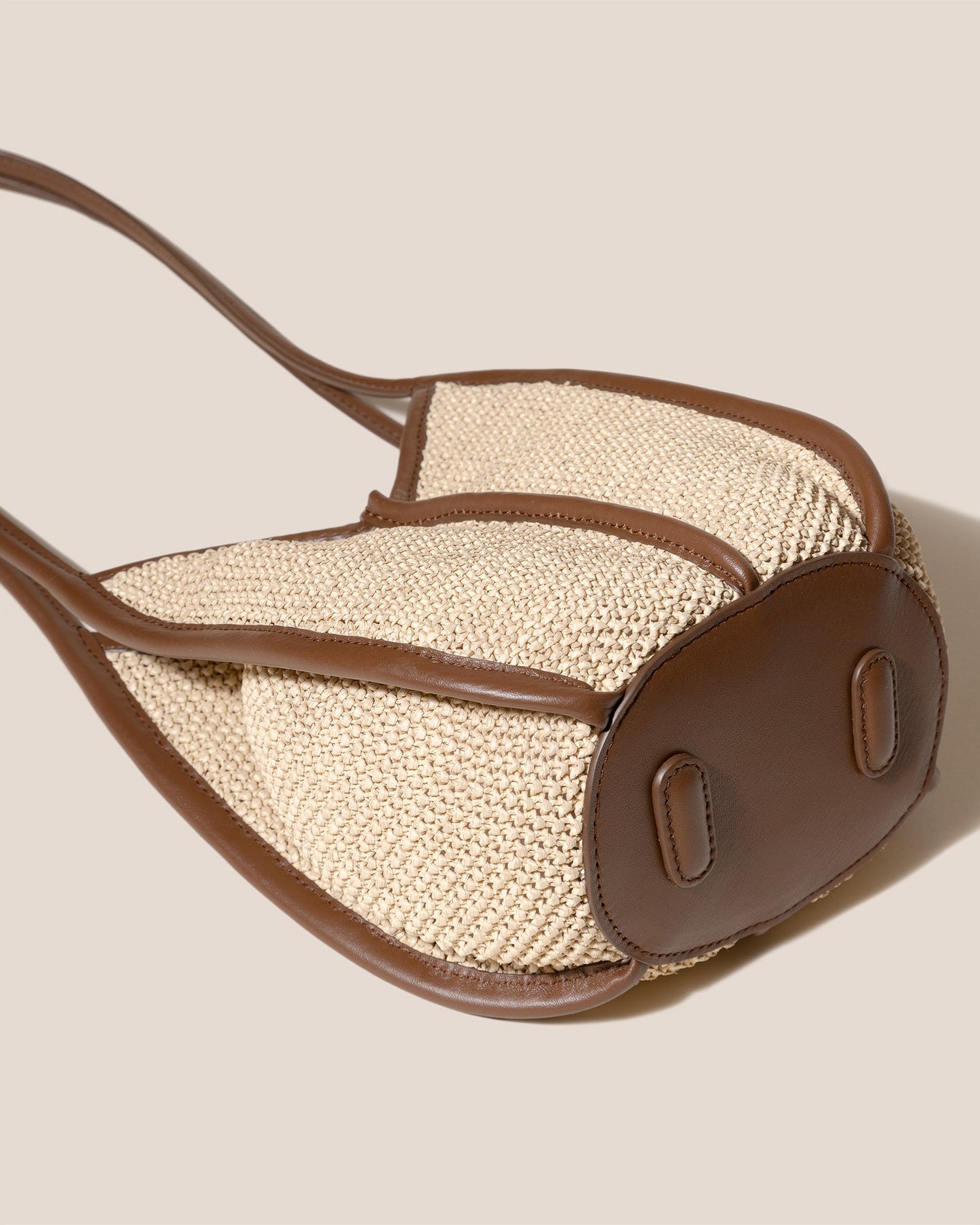 CALELLA BUCKET SOFT RAFFIA - Leather-trimmed Shoulder Bag - Hereu Women