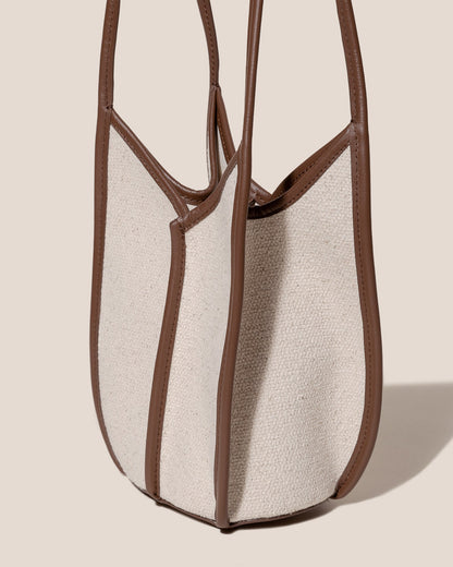 CALELLA BUCKET CANVAS - Leather-trimmed Shoulder Bag - Hereu Women
