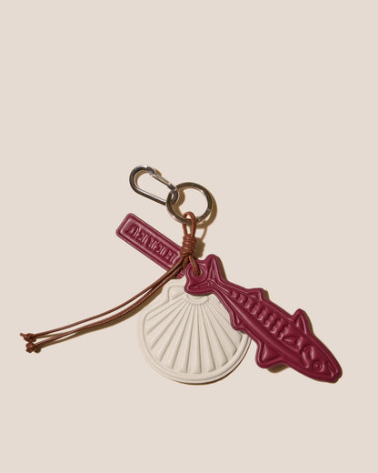 LAMAR KEYCHAIN - Embossed Leather Keychain - Hereu Women