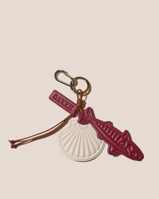 LAMAR KEYCHAIN - Embossed Leather Keychain - Hereu Women