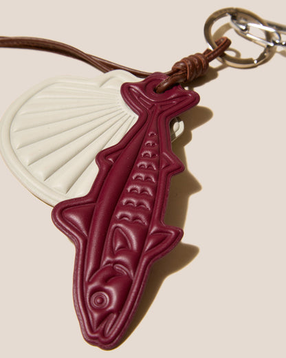 LAMAR KEYCHAIN - Embossed Leather Keychain - Hereu Women