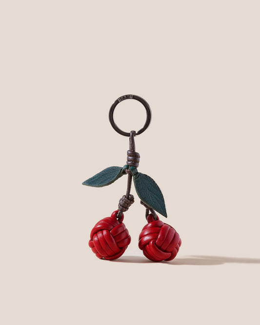CIRERES - Hand-Knotted Cherries Leather Key Holder - Hereu Women