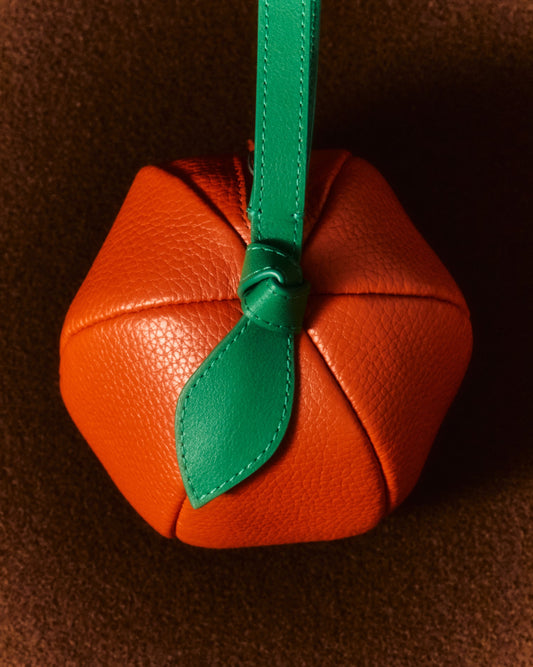 TARONJA PURSE - Orange-Shaped Leather Coin Purse - Hereu Women