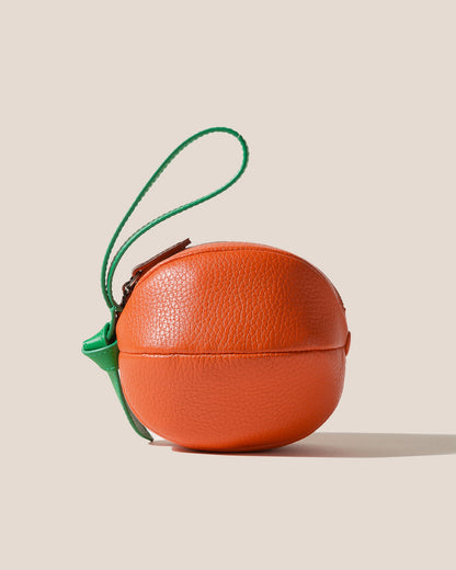 TARONJA PURSE - Orange-Shaped Leather Coin Purse - Hereu Women