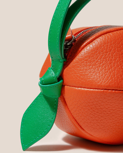 TARONJA PURSE - Orange-Shaped Leather Coin Purse - Hereu Women