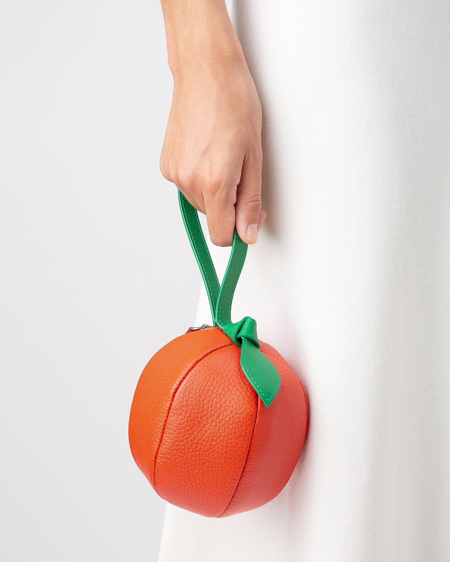 TARONJA PURSE - Orange-Shaped Leather Coin Purse - Hereu Women