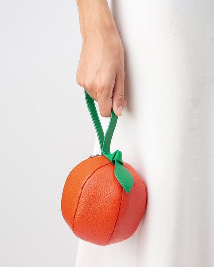 TARONJA PURSE - Orange-Shaped Leather Coin Purse - Hereu Women