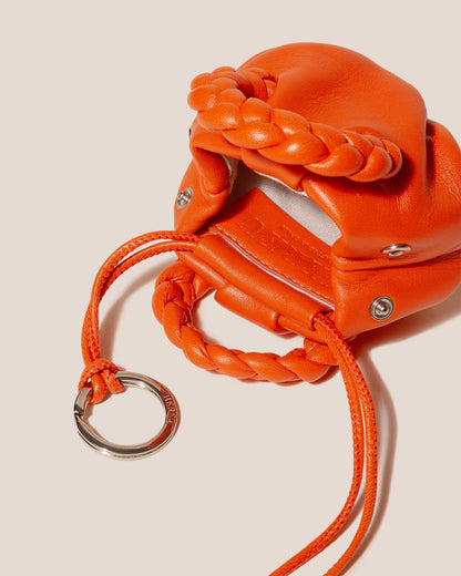 BOMBON MINI PURSE - Plaited-Handle Leather Keychain Purse - Hereu Women