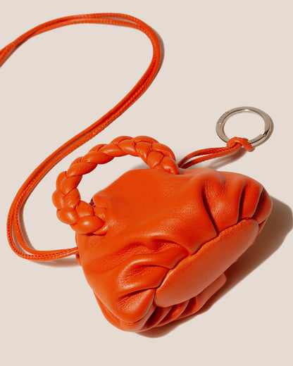 BOMBON MINI PURSE - Plaited-Handle Leather Keychain Purse - Hereu Women
