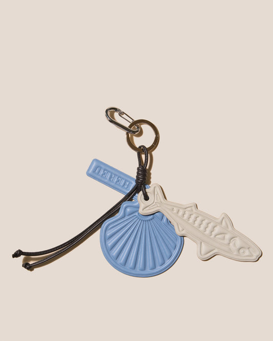 LAMAR KEYCHAIN - Embossed Leather Keychain - Hereu Women