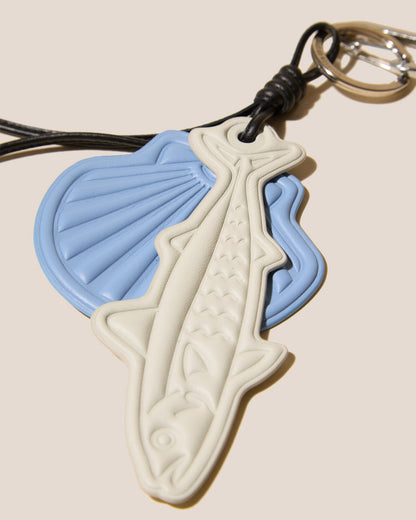 LAMAR KEYCHAIN - Embossed Leather Keychain - Hereu Women