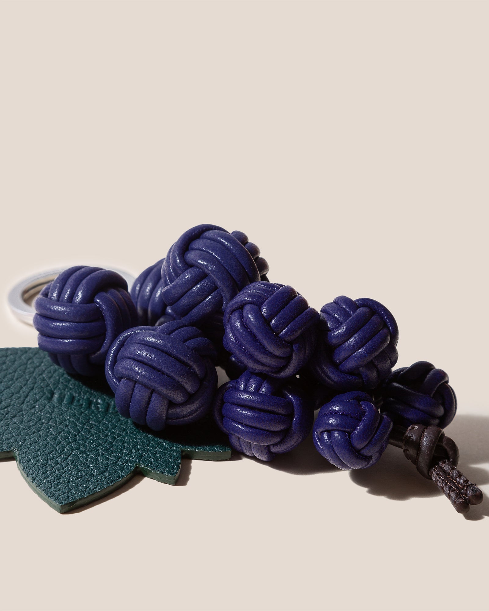 RAÏM - Hand-Knotted Grapes Leather Key Holder - Hereu Women