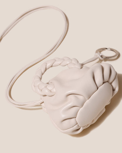 BOMBON MINI PURSE - Plaited-Handle Leather Keychain Purse - Hereu Women