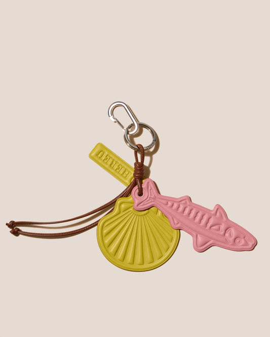 LAMAR KEYCHAIN - Embossed Leather Keychain - Hereu Women