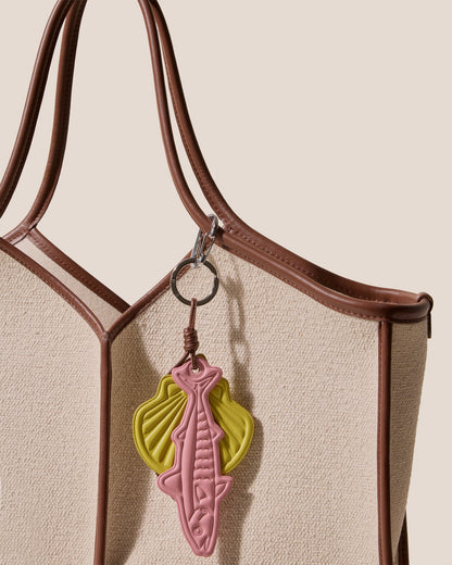 LAMAR KEYCHAIN - Embossed Leather Keychain - Hereu Women