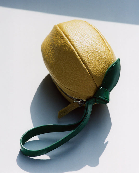 LLIMONA PURSE - Lemon-Shaped Leather Coin Purse - Hereu Women