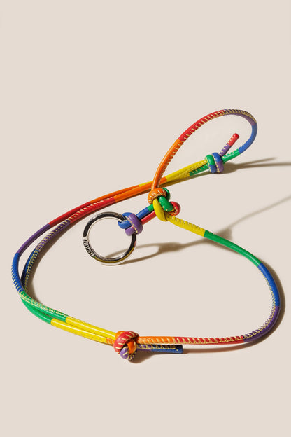 PRIDE KEYCHAIN - Multicoloured Patchwork Keychain - Hereu Women
