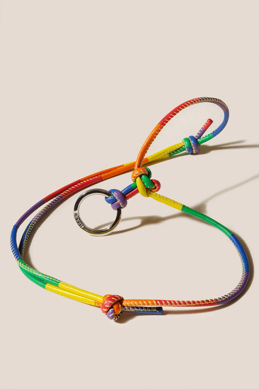 PRIDE KEYCHAIN - Multicoloured Patchwork Keychain - Hereu Women