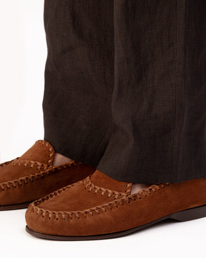 SASTRE SUEDE - Braided Seams Slip-on Loafer - Hereu Men