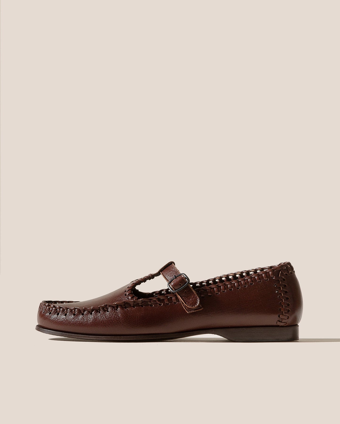 ALCOVER SUPPLE SHINY - Braided Seams T-bar Loafer - Hereu Men