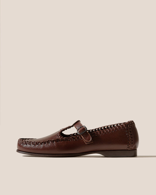 ALCOVER SUPPLE SHINY - Braided Seams T-bar Loafer - Hereu Men