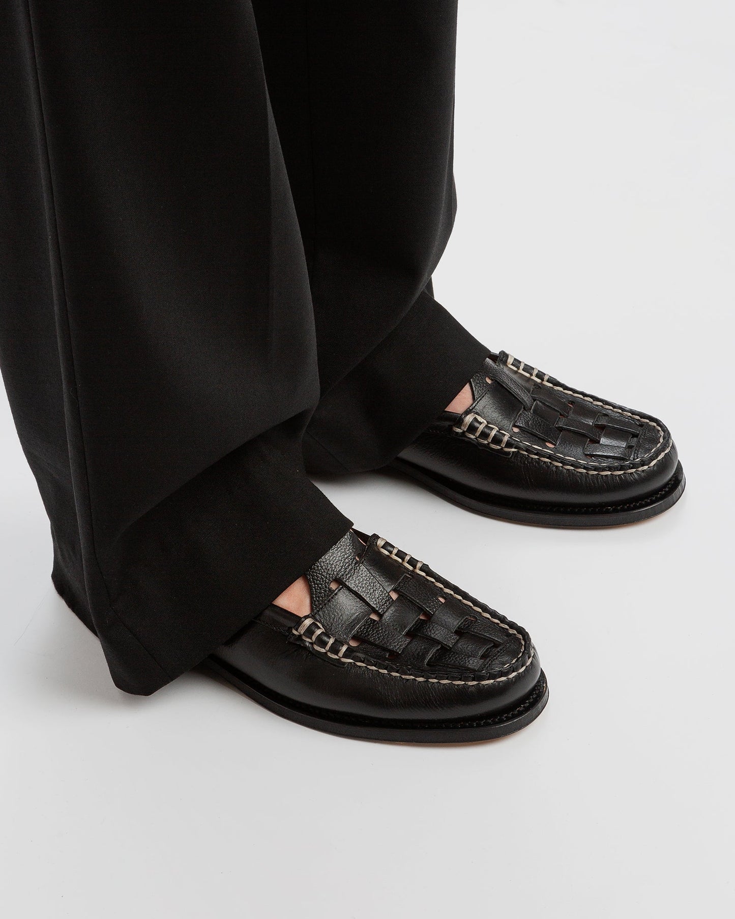 FERRIOL MULE - Woven T-bar Mule Loafer - Hereu Men