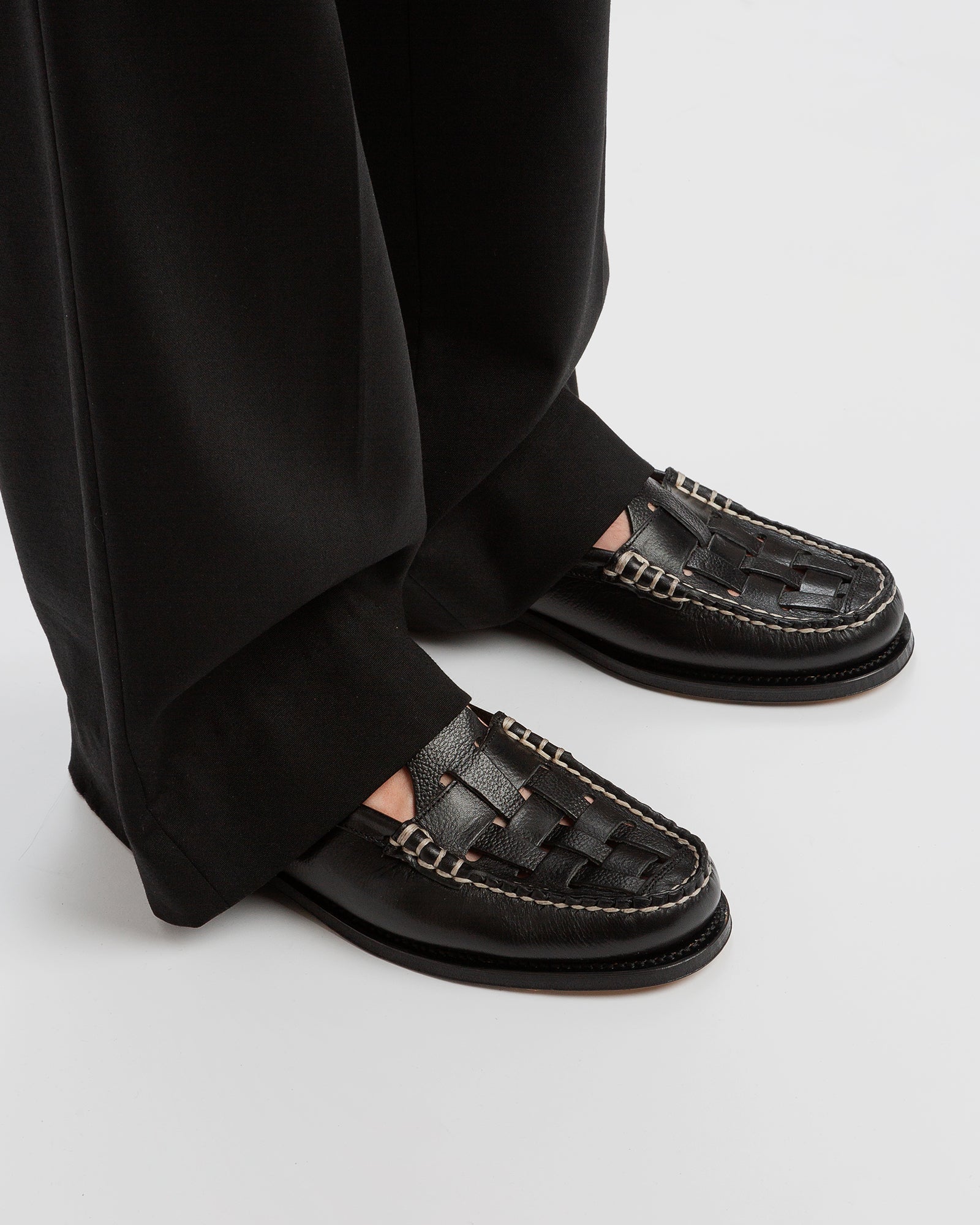 FERRIOL MULE - Woven T-bar Mule Loafer - Hereu Men