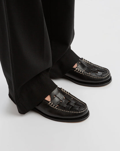 FERRIOL MULE - Woven T-bar Mule Loafer - Hereu Men