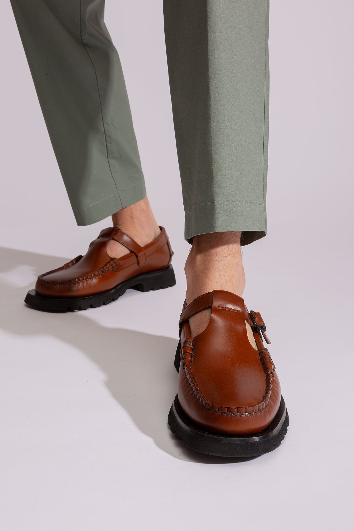 ALBER SPORT - Tread Sole T-Bar Loafer - Hereu Men