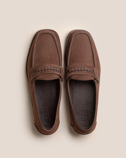 BORADA BORDON NUBUCK - Slip-on Moc Toe Loafer - Hereu Men