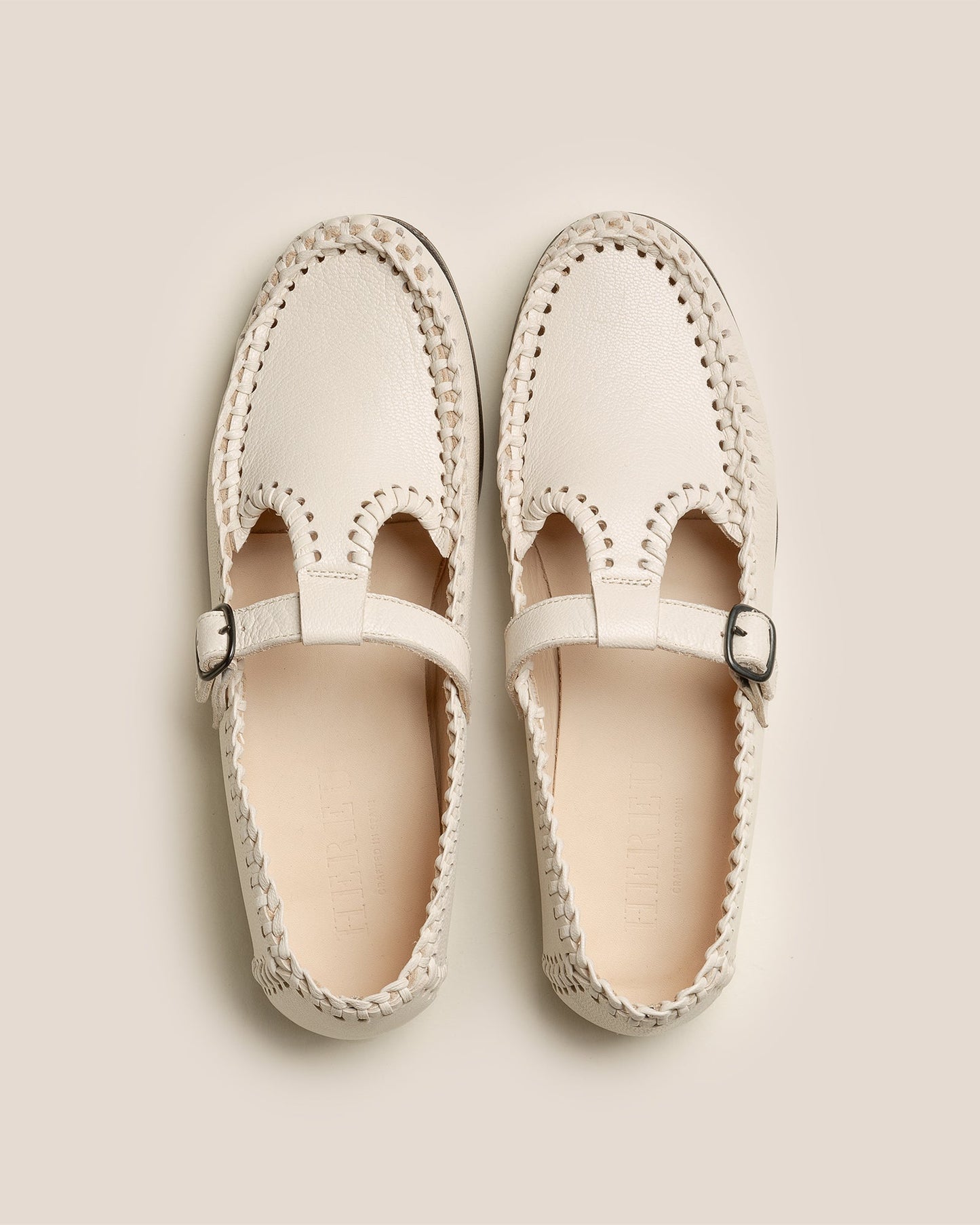 ALCOVER SUPPLE SHINY - Braided Seams T-bar Loafer - Hereu Men
