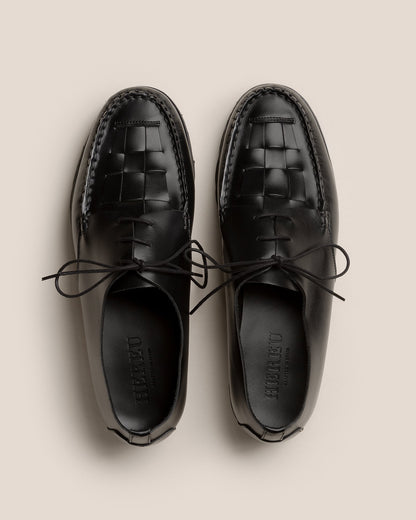 COLOM SPORT VEG TAN - Interwoven Detail Lace-up Loafer - Hereu Men